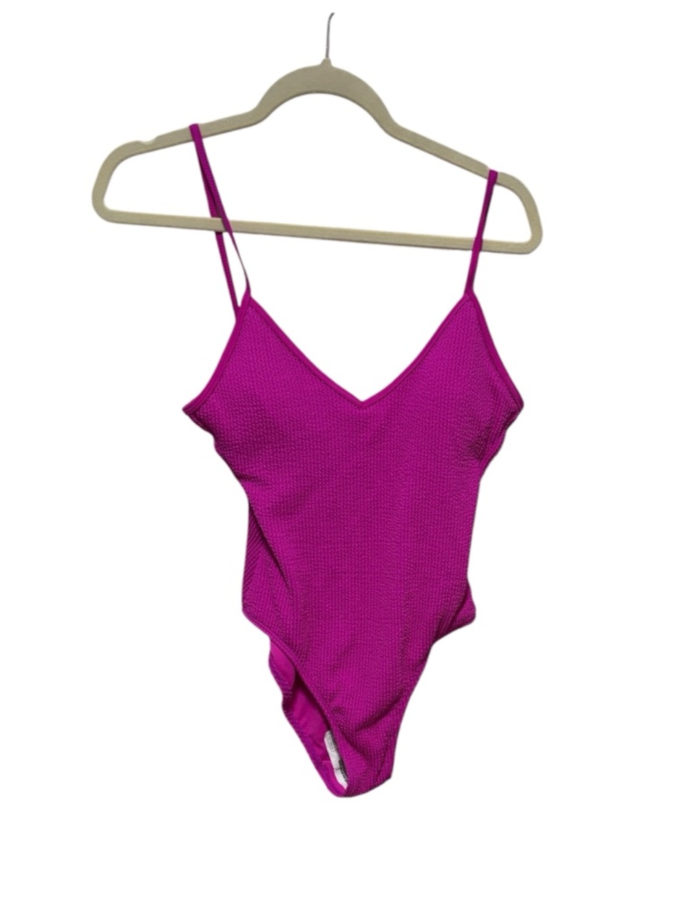 No Boundaries Magenta Textured One-Piece Swimsuit